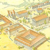 Antikes Olympia - Zeichnung für Poster - Westermann Veralg Braunschweig 