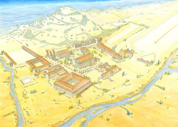 Antikes Olympia - Zeichnung für Poster - Westermann Veralg Braunschweig Antikes Olympia - Zeichnung für Poster - Westermann Veralg Braunschweig